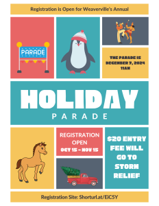 Holiday Parade Registration Open